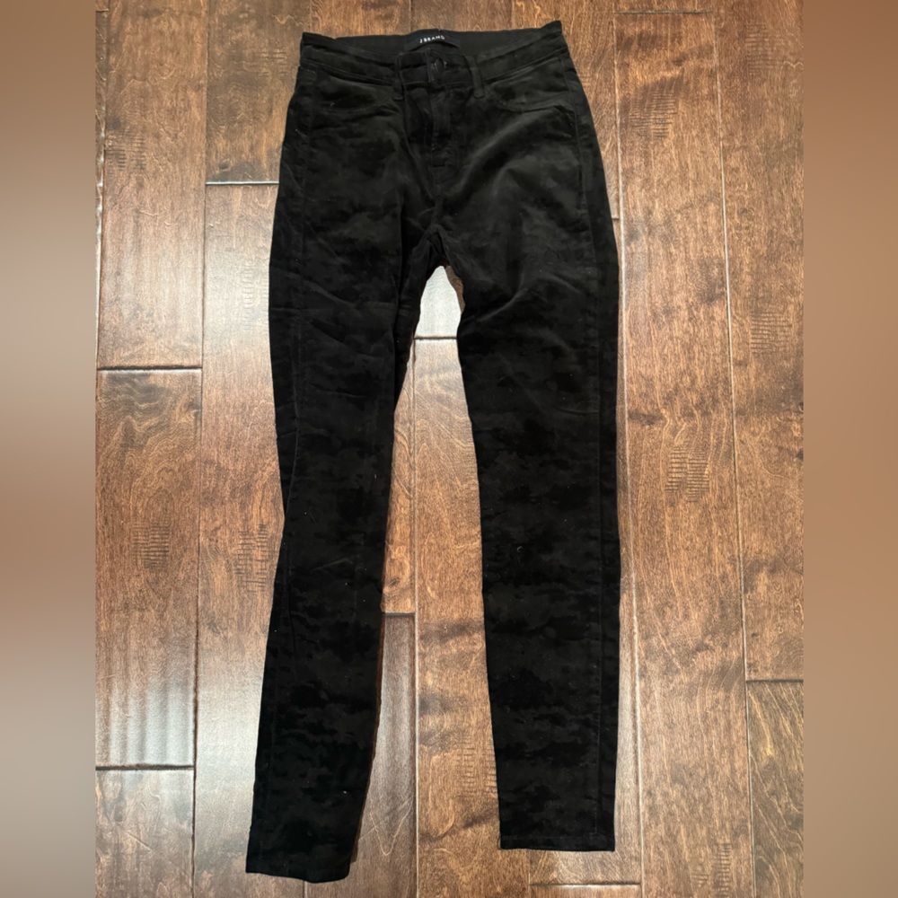 J Brand Jet Black velvet denim